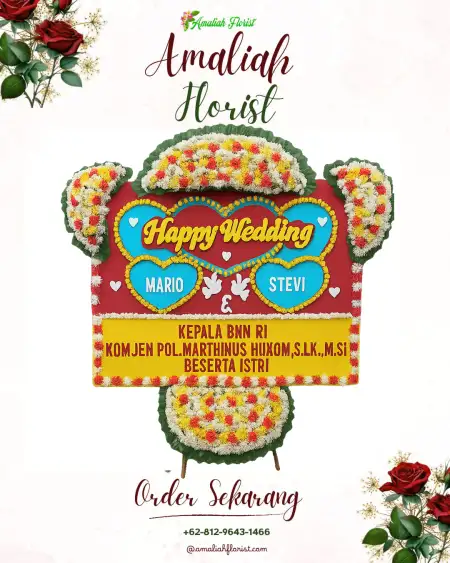 Papan Bunga Pernikahan Panyadap